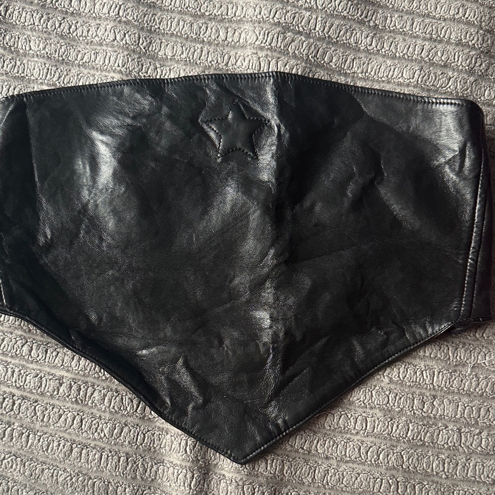 REVICE black faux leather